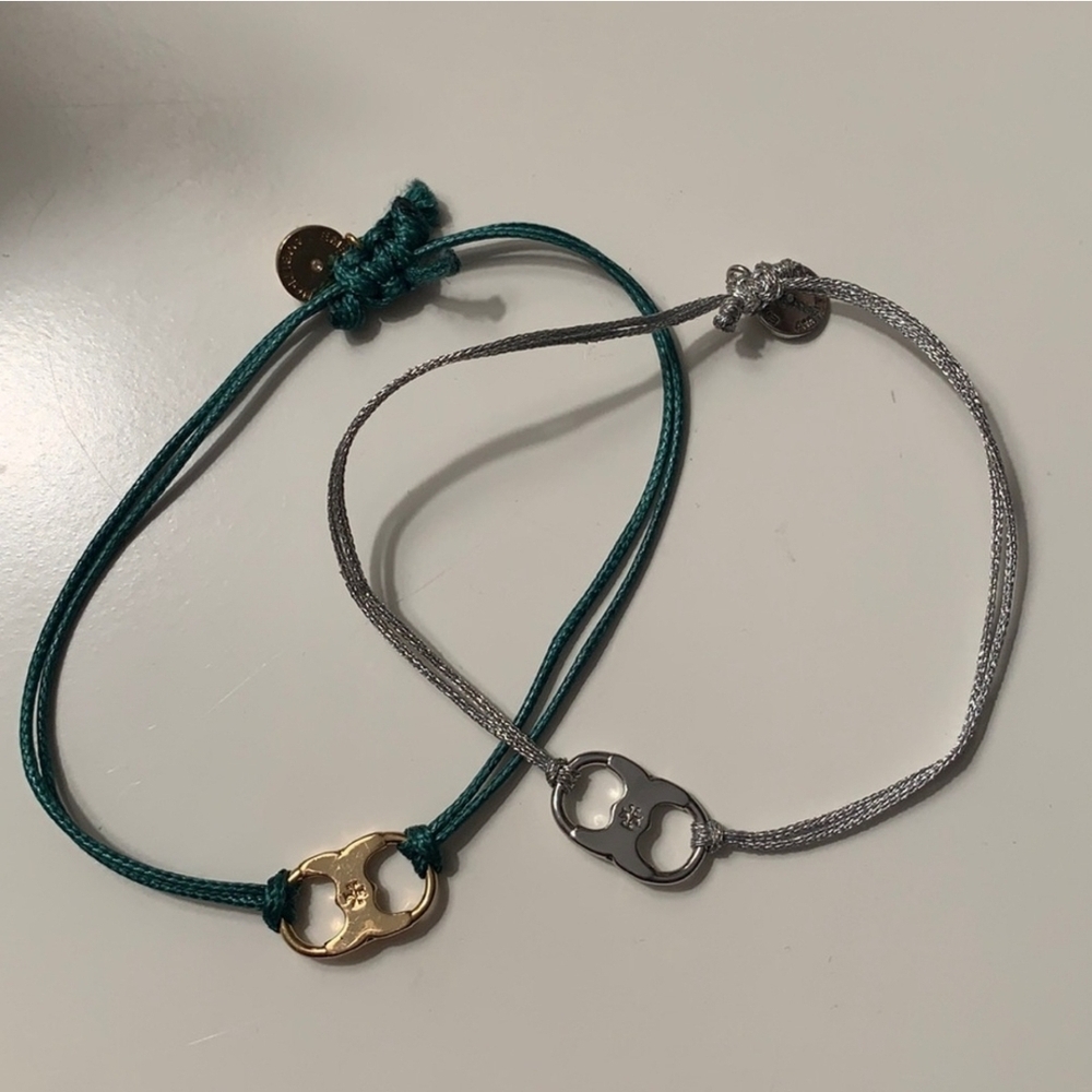 Elegant TORY BURCH Gold and Silver Charm Bracelets - Picture 2 of 3